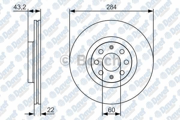 BOSCH 0986479S91 Fren Diski On Havali 280mm Punto 09-> Grande Punto 05-> Punto Evo 08-12 Corsa D 06-> Corsa E 14->